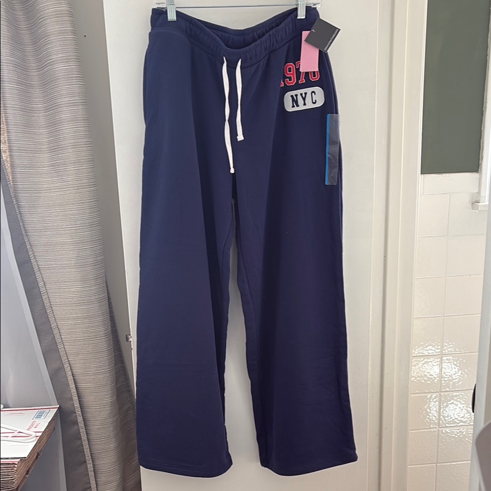 Grayson Threads Navy Sweatpants with NYC Patch
